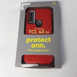New Protect Onn Slim Alcatel TCL 4X Red Case